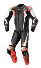 jednodílná kombinéza RACING ABSOLUTE 2, TECH-AIR kompatibilní, ALPINESTARS (černá/bílá/červená fluo) 2024
