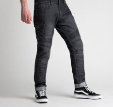 Moto kalhoty BROGER OHIO jeans washed black