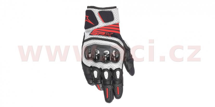 rukavice SP X AIR CARBON 2, ALPINESTARS (černá/bílá/červená fluo)