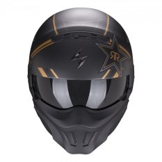 Moto přilba SCORPION EXO-COMBAT EVO ROCKSTAR zlatá