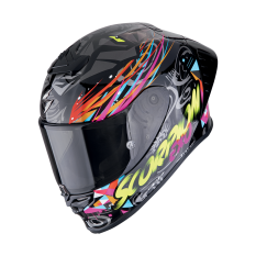 Moto přilba SCORPION EXO-R1 EVO II AIR SAVAGE černo/modro/růžová