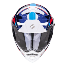 Moto přilba SCORPION ADX-2 CAMINO perleťová bílo/modro/červená
