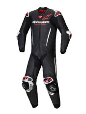 jednodílná kombinéza GP-R7, TECH-AIR ready/kompatibilní, ALPINESTARS (černá/bílá/červená fluo) 2025