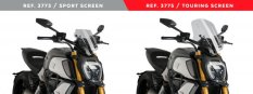 PUIG plexi štít New Generation Sport Ducati Diavel 1260/S (19-22). Černý