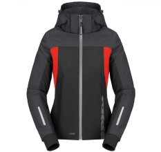 bunda HOODIE H2OUT 2 LADY, SPIDI, dámská (černá/antracit/červená)