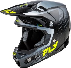 Přilba FORMULA S CARBON, FLY RACING - USA (šedá/hi-vis)