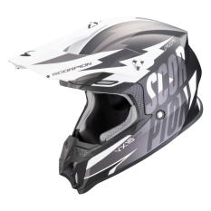 Moto přilba SCORPION VX-16 EVO AIR SLANTER matná černo/stříbrná