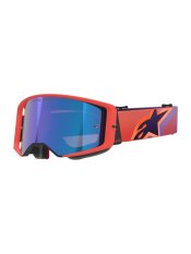 Brýle SUPERTECH VISION CORP, ALPINESTARS (oranžová/fialová, zrcadlové modré plexi) 2026