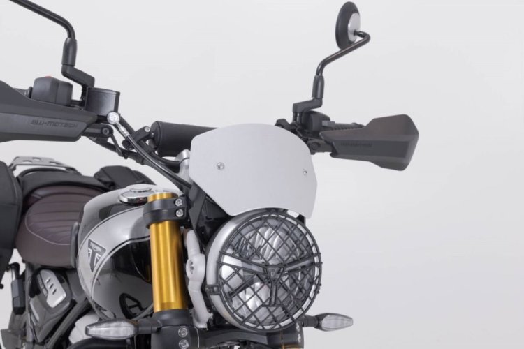Čelní sklo Triumph Scrambler 400 X (23-) - stříbrné