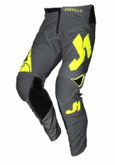 Moto kalhoty JUST1 J-FLEX ARIA tmavě šedé/neonově žluté