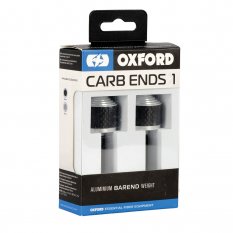 závaží řídítek Carb Ends 2 s redukcí pro vnitřní průměr 13 a 18 mm (vnější 22 a 28,6 mm), OXFORD - Anglie (stříbrné, pár)