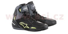 boty FASTER-3 DRYSTAR, ALPINESTARS (černé/šedé/žlutá fluo)