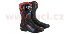 boty S-MX 6 HONDA kolekce, ALPINESTARS (černá/červená/modrá/bílá)