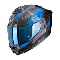 Moto přilba SCORPION EXO-1500 CARBON AIR PLATTED černo/modrá