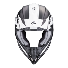 Moto přilba SCORPION VX-16 EVO AIR SLANTER matná černo/stříbrná