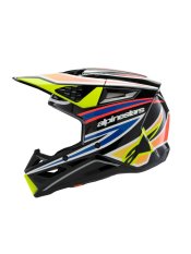 přilba S-M3 WURX, ALPINESTARS, dětská (černá/žlutá fluo/modrá/červená) 2025