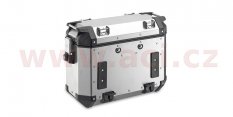 sada bočních kufrů K-MISSION - 36l, KAPPA (stříbrné, hliník, 49,5x38,7x24,6 cm)