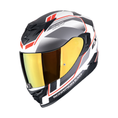 Moto přilba EXO-520 EVO AIR LENA matná bílo/stříbrno/červená