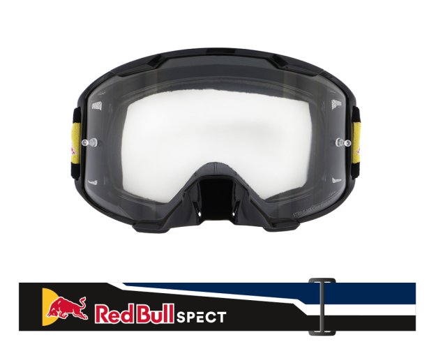 Motokrosové brýle RED BULL SPECT MX STRIVE S černé s čirým sklem 012