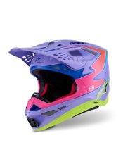 Přilba SUPERTECH S-M10 edice JETT LAWRENCE R01, ALPINESTARS (fialová/růžová fluo/žlutá fluo) 2026