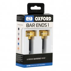 závaží řídítek Bar Ends 1 s redukcí pro vnitřní průměr 13 a 18 mm (vnější 22 a 28,6 mm), OXFORD - Anglie (zlatý elox, pár)
