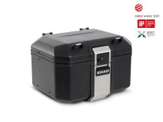 Kompletní sada černých hliníkových kufrů SHAD TERRA BLACK , 48L topcase 36L/36L boční kufry, včetně montážní sady a plotny SHAD HONDA NC 750 X 2021-