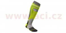 ponožky MX PLUS-1 2020, ALPINESTARS (žlutá fluo/šedá)