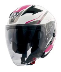 Moto helma Yohe 878-1M Graphic růžová
