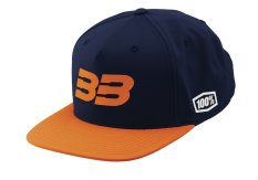 kšiltovka 100% - BB33 Snapback modrá/oranžová (vel. UNI)