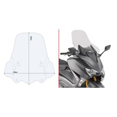 D2133ST plexi čiré Yamaha T-MAX 530 (17-19)/T-MAX 560 (20-21), vxš595x610 mm