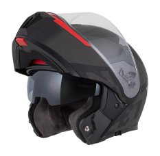 přilba F19, ZED (černá matná/červená fluo/šedá) 2025