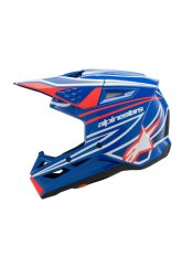 přilba S-M3 WURX, ALPINESTARS, dětská (modrá/červená/bílá/černá) 2025