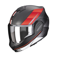 Moto přilba SCORPION EXO-TECH EVO CARBON GENUS matná černo/červená