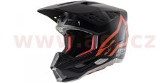 přilba S-M5 COMPASS 2021, ALPINESTARS (matná černá/oranžová fluo)