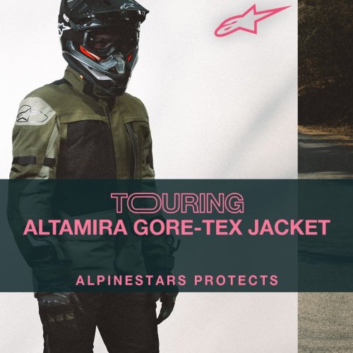 bunda ALTAMIRA GORE-TEX 2022, ALPINESTARS (černá/světlá červená)