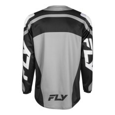 dres F-16, FLY RACING - USA 2025 (šedá/černá/bílá)