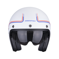 Moto přilba SCORPION BELFAST EVO SOUL matná bílo/modro/červená