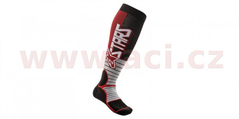 ponožky MX PRO SOCKS 2020, ALPINESTARS (červená/černá)