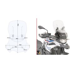 AF5127B Plexi štít BMW F 750/850 GS (18-25), - čiré