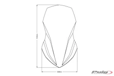 Plexi štít PUIG 20752W TOURING průhledná