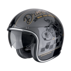 Moto přilba SCORPION BELFAST EVO DRIVE FAST stříbrno/černo/zlatá