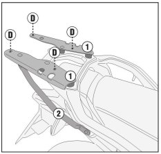 SR1201 nosič horního kufru GIVI pro Honda XL 750 Transalp (23-24), pro MONOLOCK i MONOKEY
