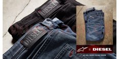 kalhoty SHIRO DENIM kolekce DIESEL JEANS, ALPINESTARS (sepraná modrá)