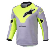 dres RACER VEIL KIDS, ALPINESTARS, dětský (šedá/žlutá fluo) 2025