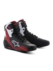 Boty FASTER-4, ALPINESTARS (černá/bílá/tmavě červená) 2025
