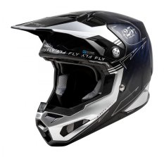 přilba FORMULA S CARBON, FLY RACING - USA (modrá/stříbrná)