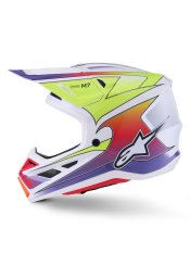 Přilba SM7 FUSE, ALPINESTARS (bílá/žlutá fluo/fialová) 2026