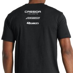 MOTO triko černé, Cassida + Q-tech + Ayrton