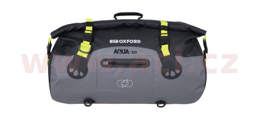 vodotěsný vak Aqua T-50 Roll Bag, OXFORD (černý/šedý/žlutý fluo, objem 50 l)