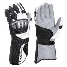 Sportovní motocyklové rukavice Held PHANTOM 2 černá/bílá, kůže